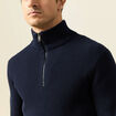 Pull col camionneur bleu marine homme