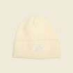 Bonnet tricoté jaune clair femme