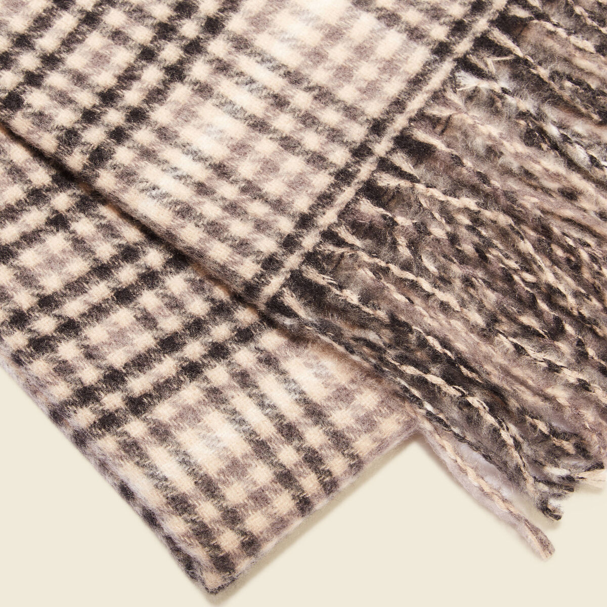 Écharpe à franges gris foncé homme
