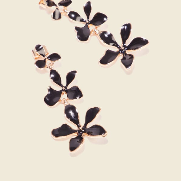 boucles doreilles pendantes noir femme Boucles d'oreilles pendantes noir femme
