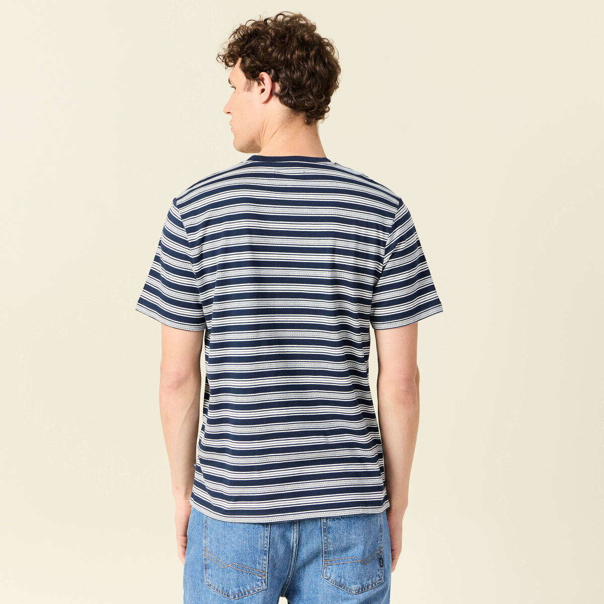 T-shirt manches courtes bleu marine homme