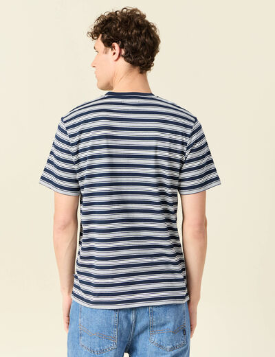 T-shirt manches courtes bleu marine homme