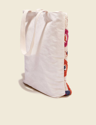 Sac cabas crochet multicolore femme