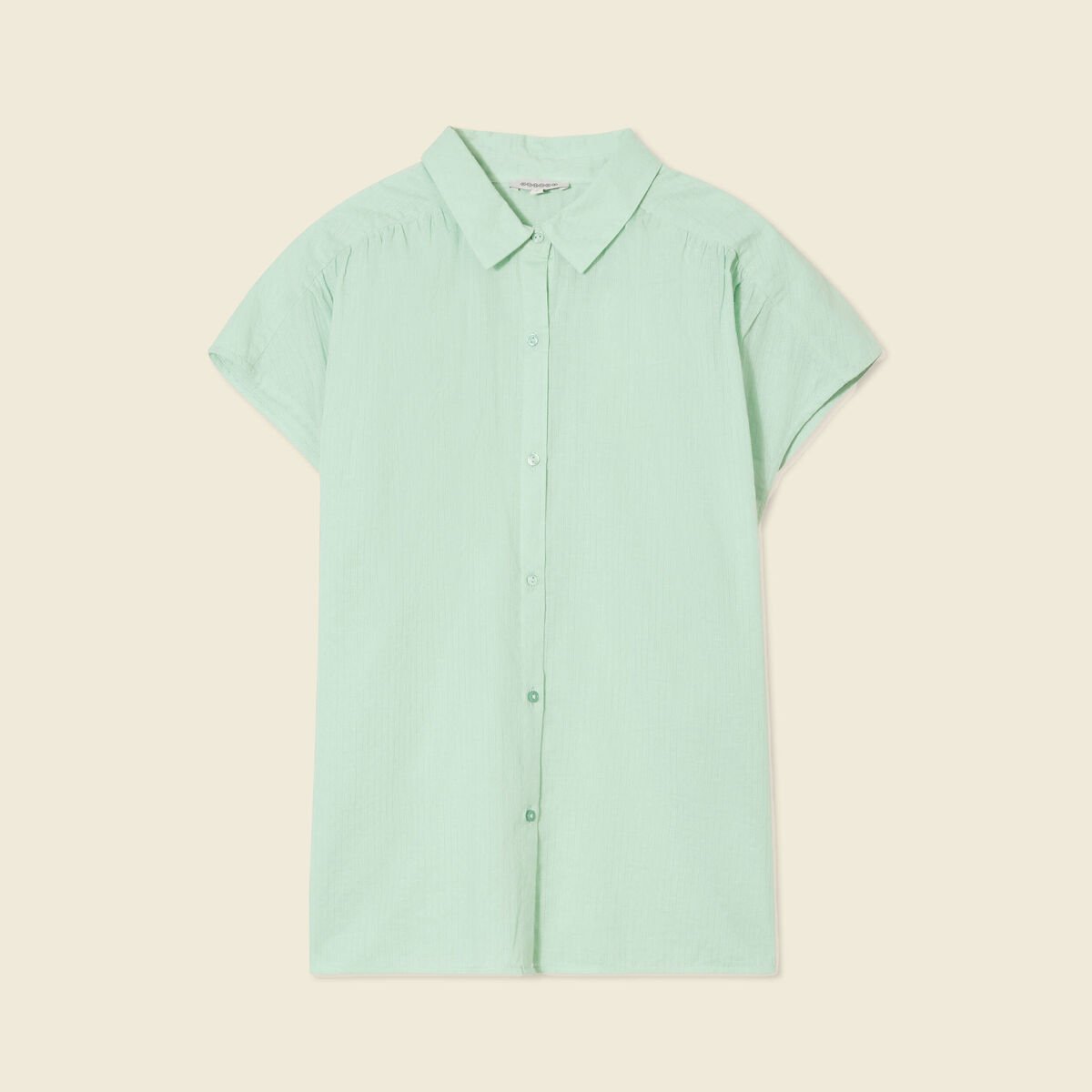 Blouse manches courtes vert clair femme