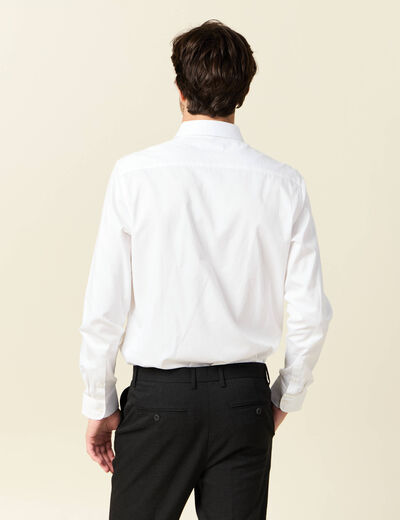 Chemise manches longues blanc homme