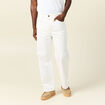 Jeans loose 5 poches denim blanc homme