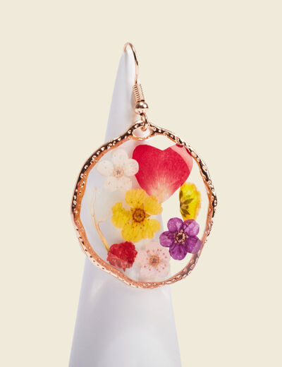 Boucles d'oreilles pendantes couleur or femme
