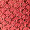 Pull manches courtes ajouré rouge femme