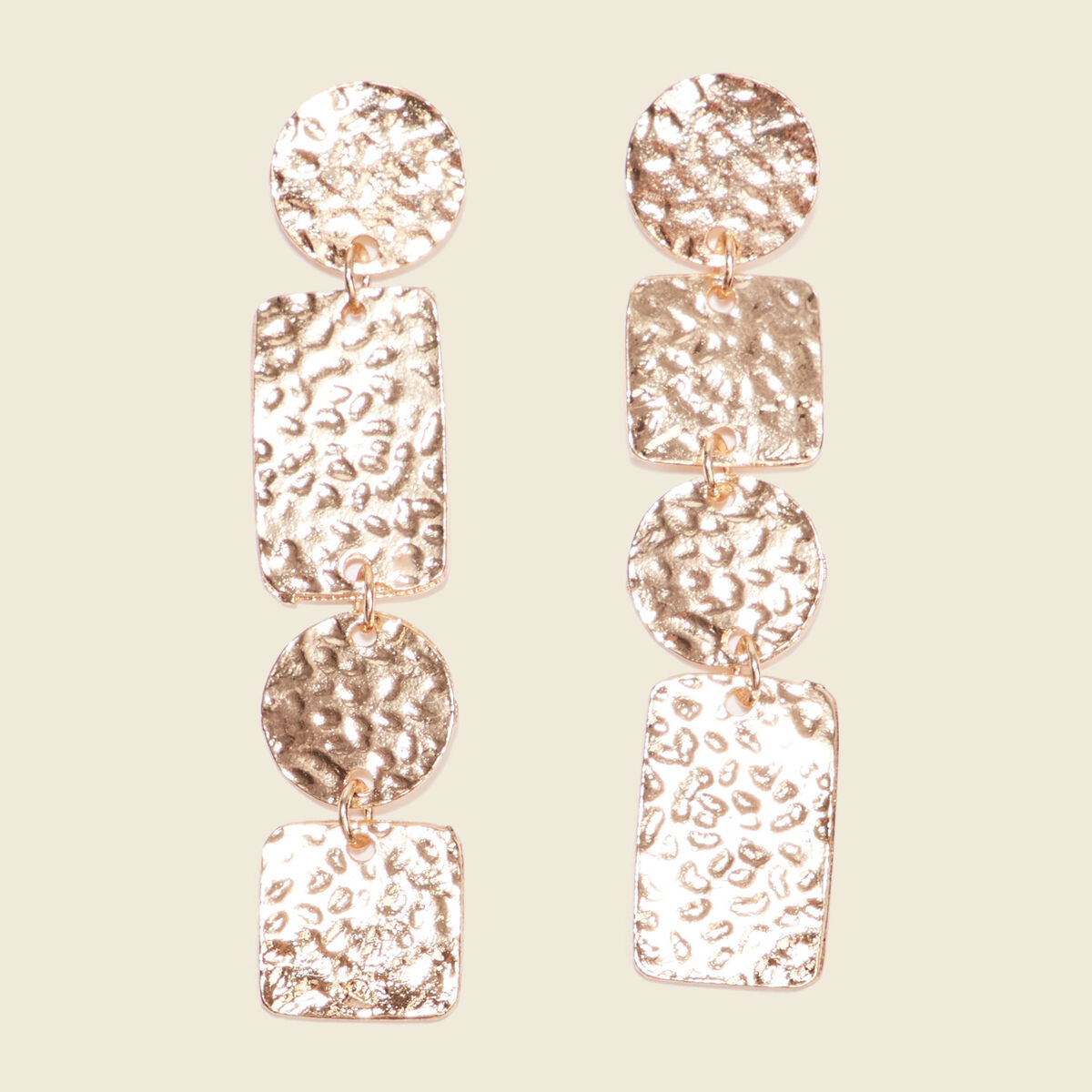 Boucles d'oreilles pendantes couleur or femme