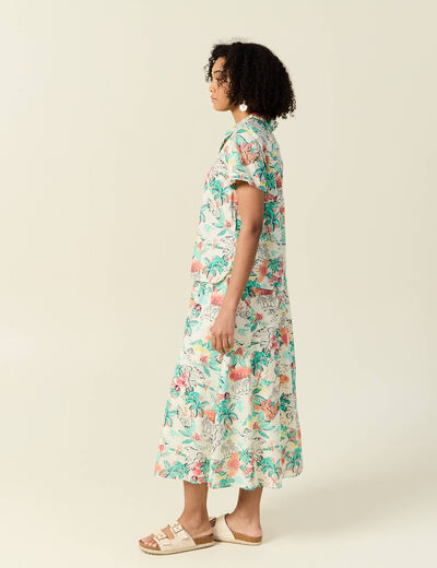 Chemise manches courtes blanc femme