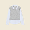 Pull 2-en-1 éco-responsable gris femme