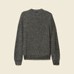 Pull manches longues col rond vert kaki homme