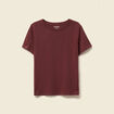 T-shirt manches courtes marron femme