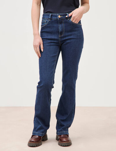 Jeans bootcut denim brut femme