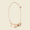 Collier avec médaillons couleur or femme