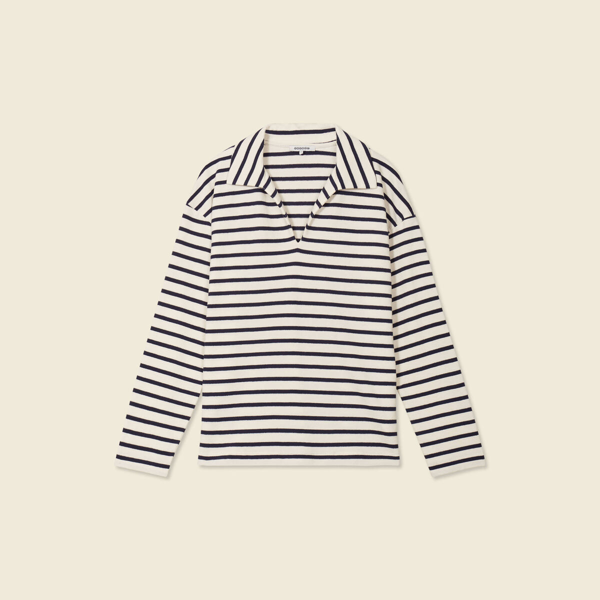 T-shirt manches longues bleu femme