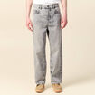 Jeans large 5 poches longueur 32 denim snow gris homme