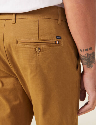 Pantalon slim Instinct chino marron homme