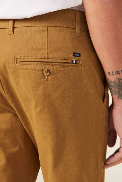 Pantalon slim Instinct chino marron homme