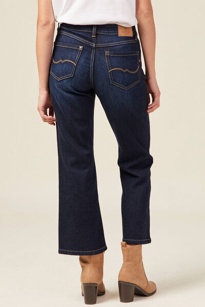 Jeans bootcut 7/8ème denim brut femme