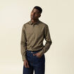 Chemise manches longues vert kaki homme