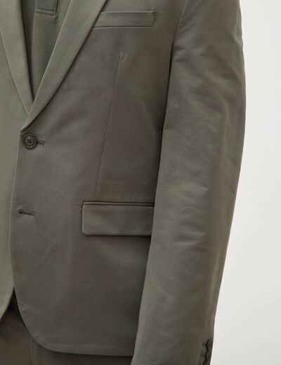 Veste blazer stretch vert fonc&eacute; homme