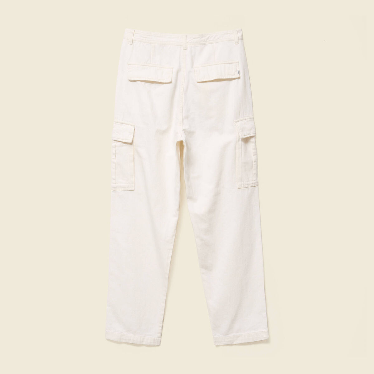 Pantalon cargo large longueur 32 ecru homme