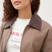 Blouson oversize manches longues doubl&eacute; ficelle femme