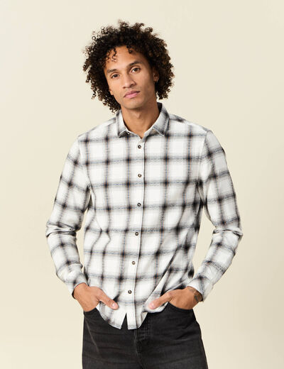 Chemise manches longues bleu marine homme