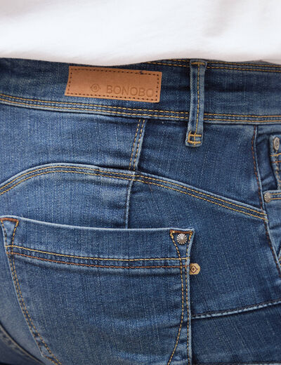 Jeans skinny push-up taille standard denim stone femme