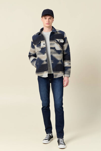 Pull manches longues gris homme