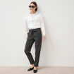 Pantalon paperbag gris femme