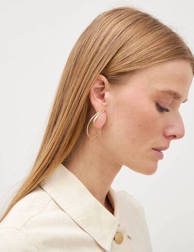 Boucles d'oreilles rose femme