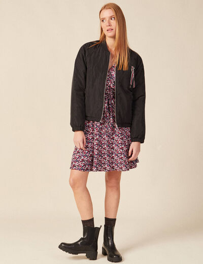 Veste bomber éco-responsable noir femme