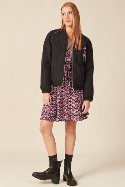 Veste bomber éco-responsable noir femme