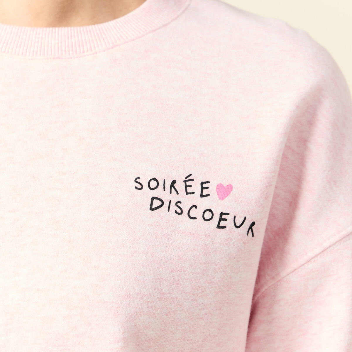 Sweat Atelier Beguin x Bonobo rose poudr&eacute;e femme