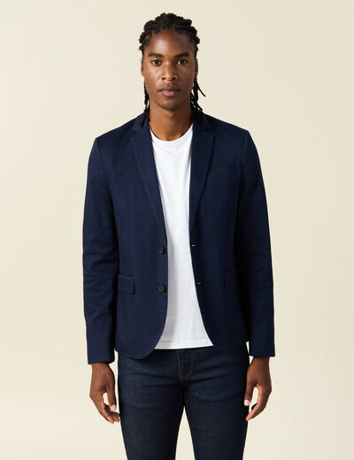 Veste esprit blazer droite bleu marine homme