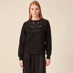 Sweat manches longues noir femme