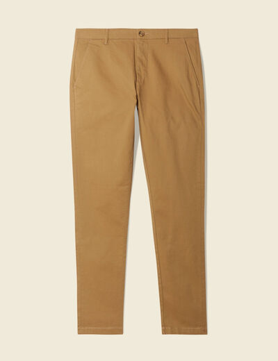 Pantalon slim Instinct chino camel homme