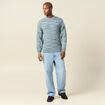 Pull manches longues gris foncé homme