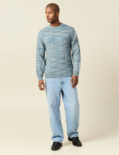 Pull manches longues gris foncé homme
