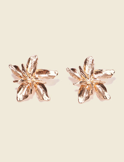 Boucles d'oreilles clous couleur or femme