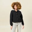 Gilet à capuche noir femme