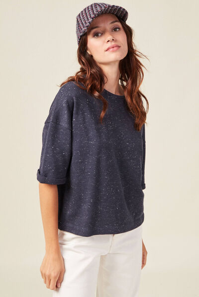 T-shirt à manches courtes gris foncé femme