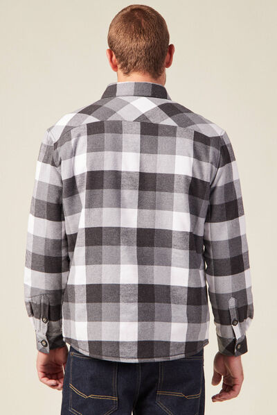 Surchemise manches longues gris homme