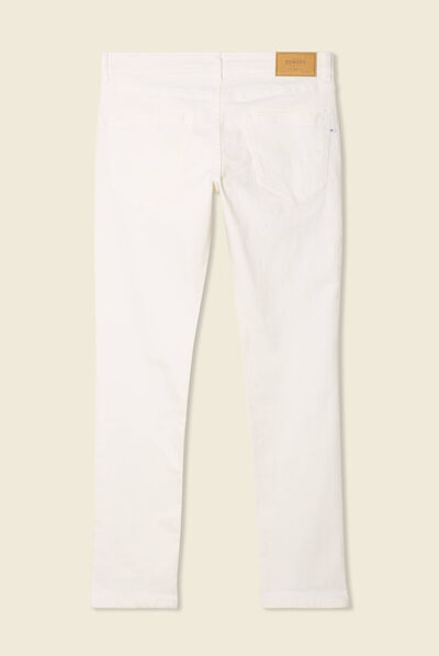 Jeans slim éco-responsable denim blanc homme