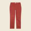 Pantalon chino cigarette rouge foncé femme