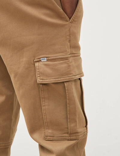 Pantalon battle bas resserr&eacute; vert kaki homme