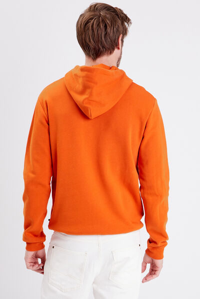 Sweat manches longues orange homme