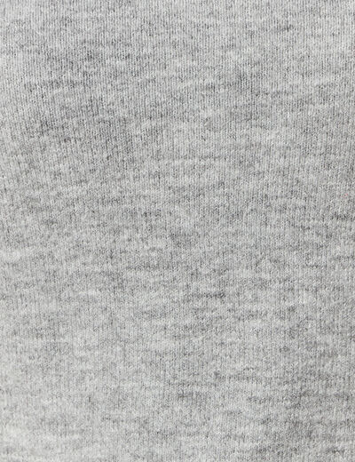 Pull manches courtes gris clair femme